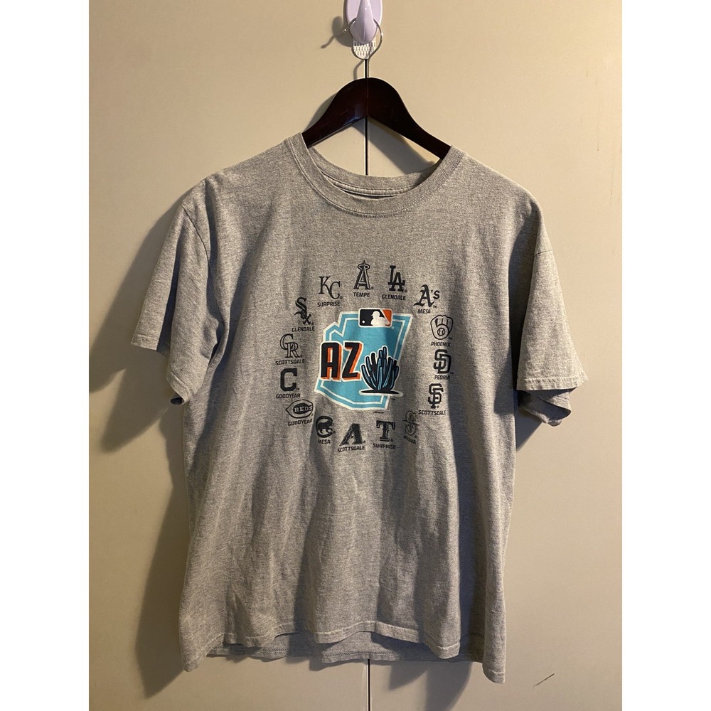 Men’s T Shirt Large MLB Arizona Spring Training Baseball Gray Vintage